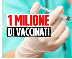 Oltre un milione di vaccinati con il richiamo in Italia